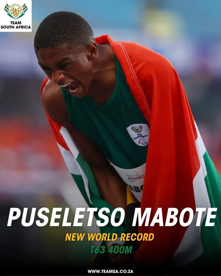 Puseletso Mabote sets 400m World Record