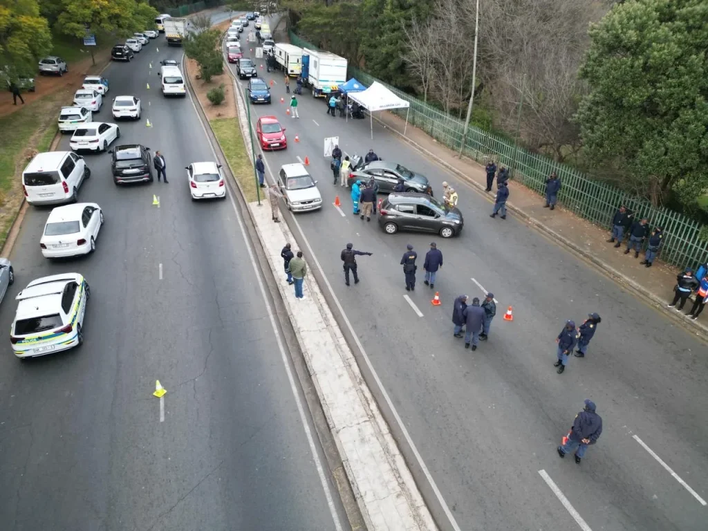 Police operation taking place near The Wilds Nature Reserve in Parktown in Johannesburg where Operation Shanela II was conducted. Picture by SAPS 